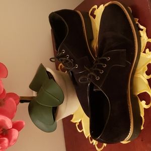 GM Golaiman GM12 Men's Casual Business Suede Black Shoes